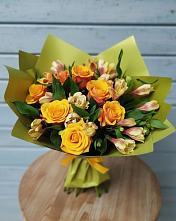 Букет цветов из:  Альстромерии и Розы #REPLACE_PRED# Введенском Курганской области