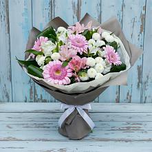 Букет цветов из:  Герберы, Альстромерии и Хризантемы в Введенском Курганской области