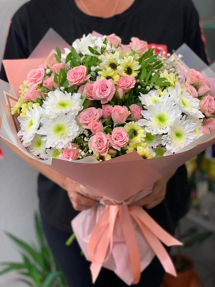 Букет цветов из: Розы и Хризантемы в Введенском Курганской области