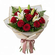 Букет цветов из:  Лилии и Розы #REPLACE_PRED# Введенском Курганской области