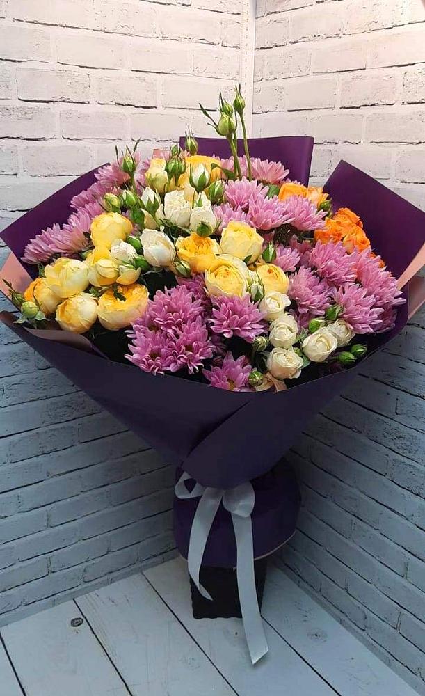 Букет цветов из: Хризантемы и Розы в Введенском Курганской области