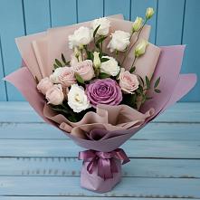 Букет цветов из:  Розы и Лизиантусы в Введенском Курганской области