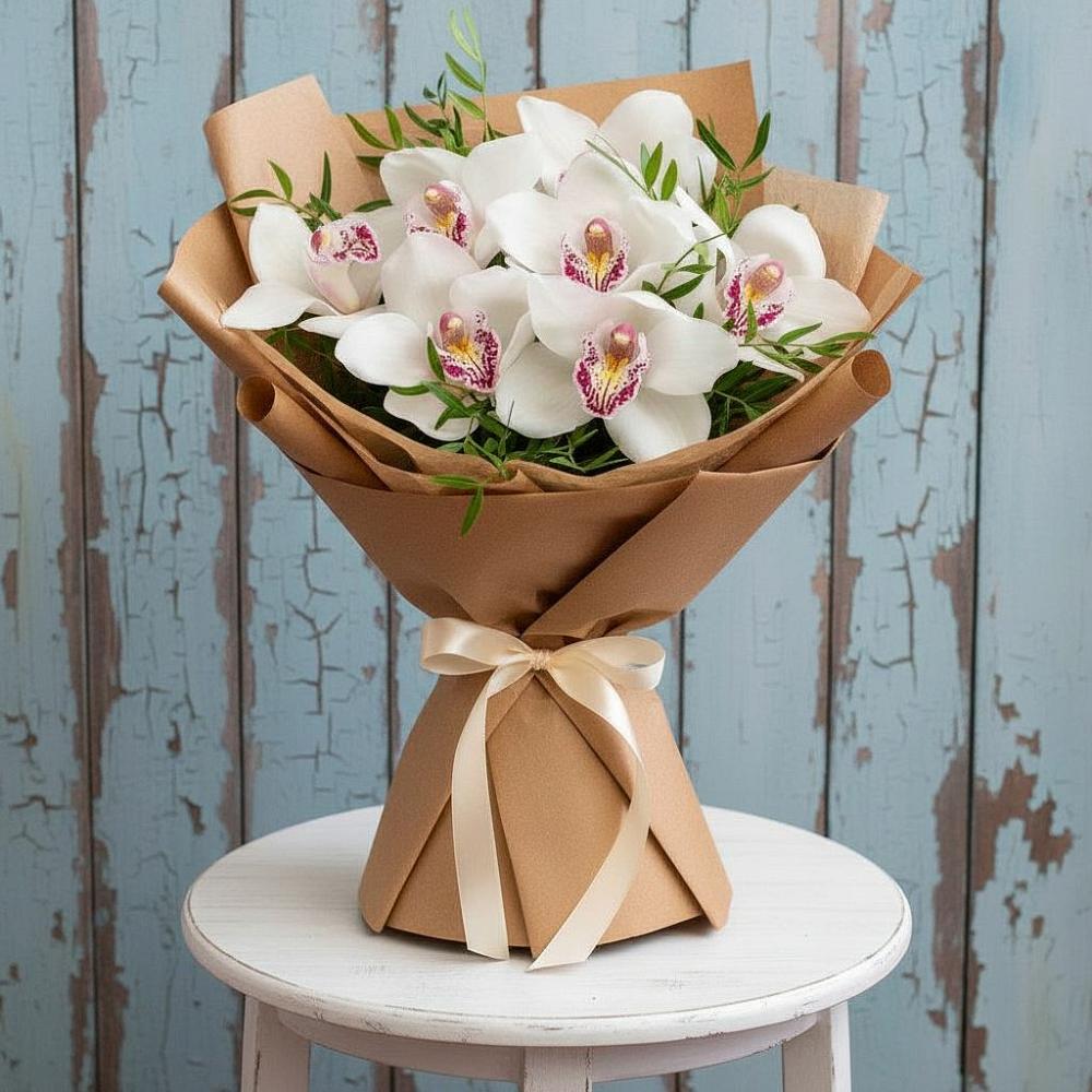 Букет цветов из: Орхидеи и Розы в Введенском Курганской области