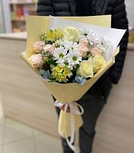 Букет цветов из:  Альстромерии, Розы и Хризантемы в Введенском Курганской области