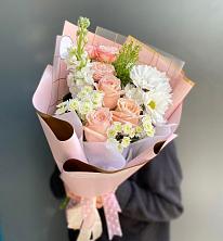 Букет цветов из:  Хризантемы и Розы в Введенском Курганской области