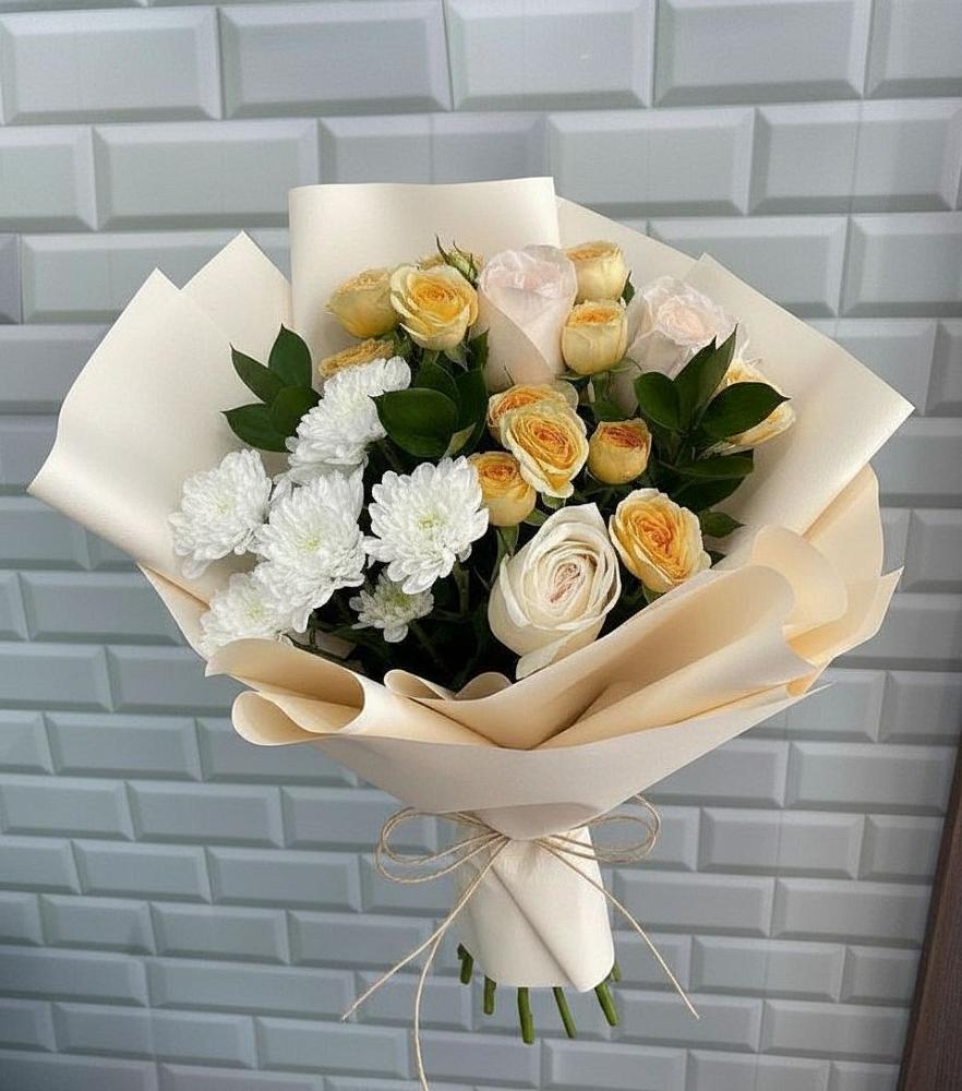 Букет цветов из: Розы и Хризантемы в Введенском Курганской области
