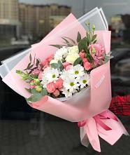 Букет цветов из:  Розы, Лизиантусы и Хризантемы в Введенском Курганской области