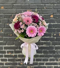 Букет цветов из:  Герберы и Хризантемы в Введенском Курганской области