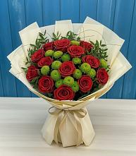 Букет цветов из:  Розы и Хризантемы в Введенском Курганской области