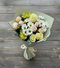 Букет цветов из:  Альстромерии, Розы и Хризантемы в Введенском Курганской области