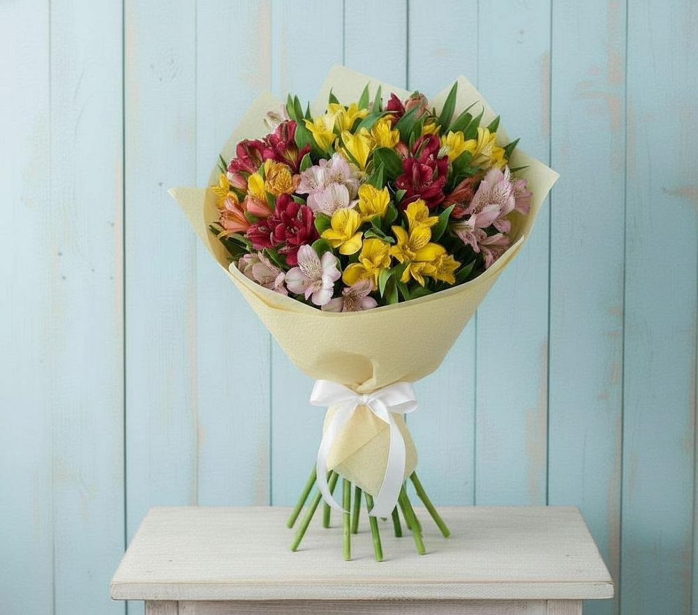 Букет цветов из: Альстромерии в Введенском Курганской области