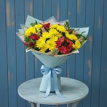 Букет цветов из:  Альстромерии и Хризантемы #REPLACE_PRED# Введенском Курганской области