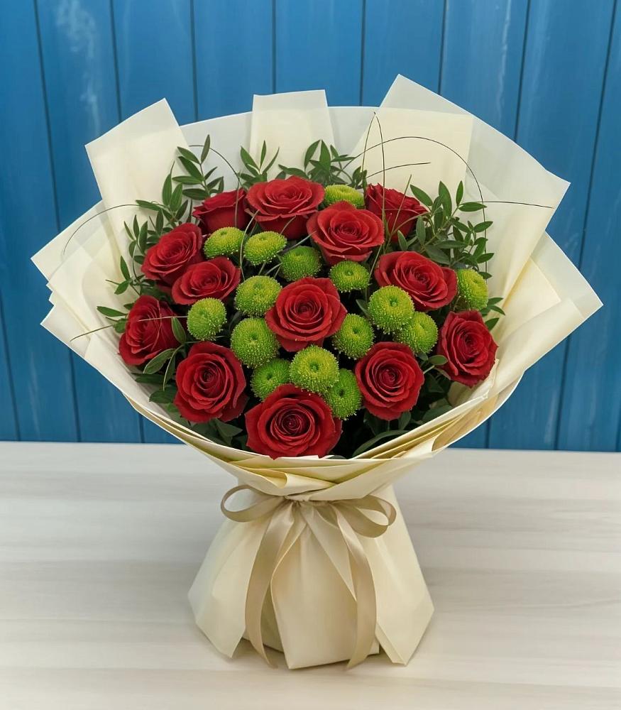 Букет цветов из: Розы и Хризантемы в Введенском Курганской области