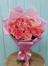 Букет 15 Розовых роз Равель в Введенском Курганской области