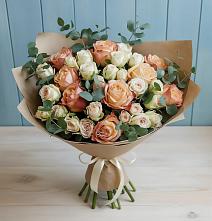Букет цветов из:  Альстромерии и Розы в Введенском Курганской области