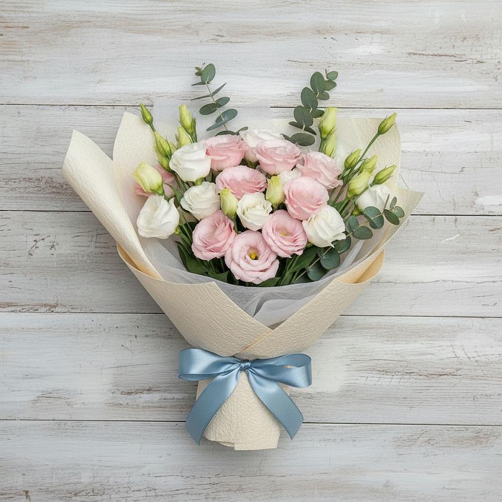 Букет цветов из: Лизиантусы в Введенском Курганской области